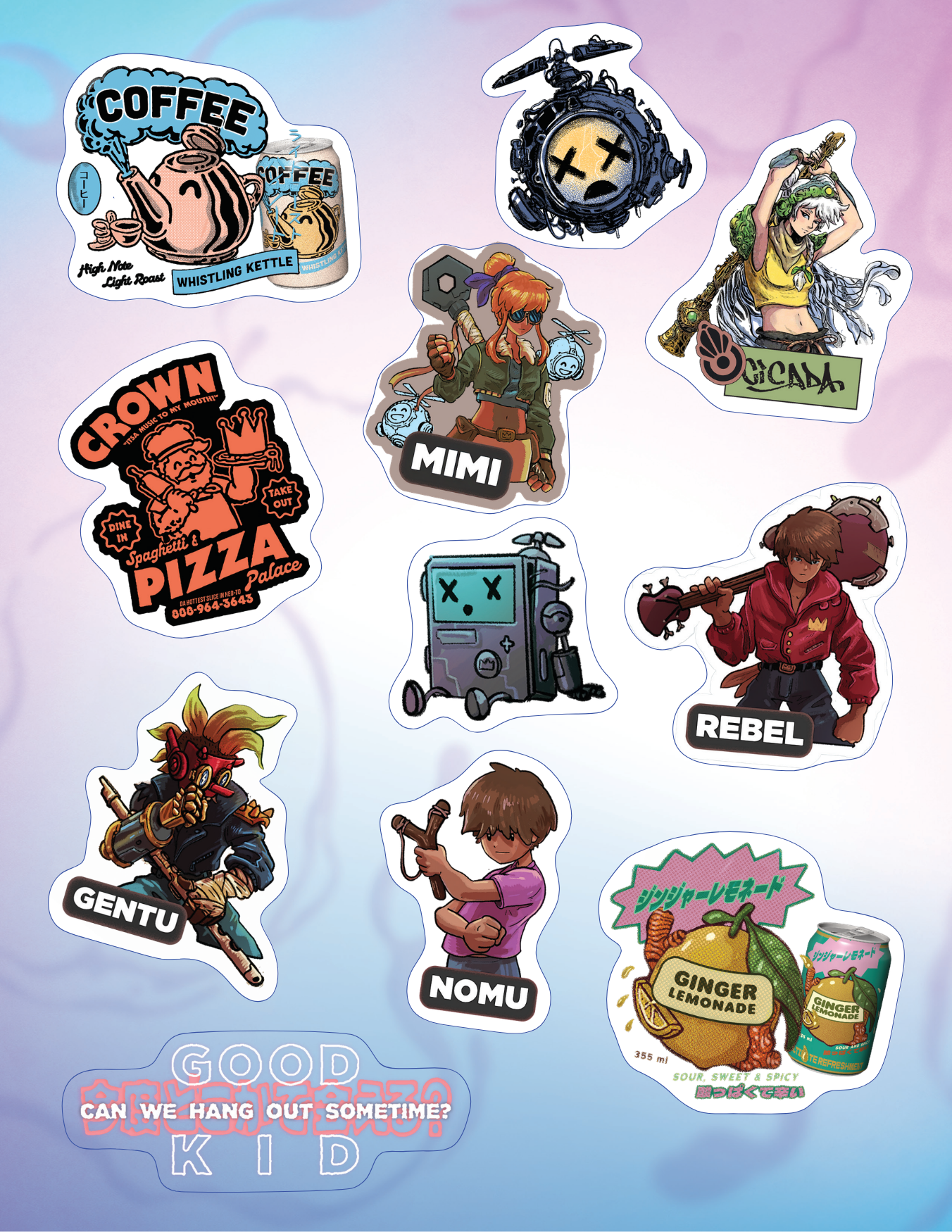 Can We Hang Out Sometime? Sticker Sheet