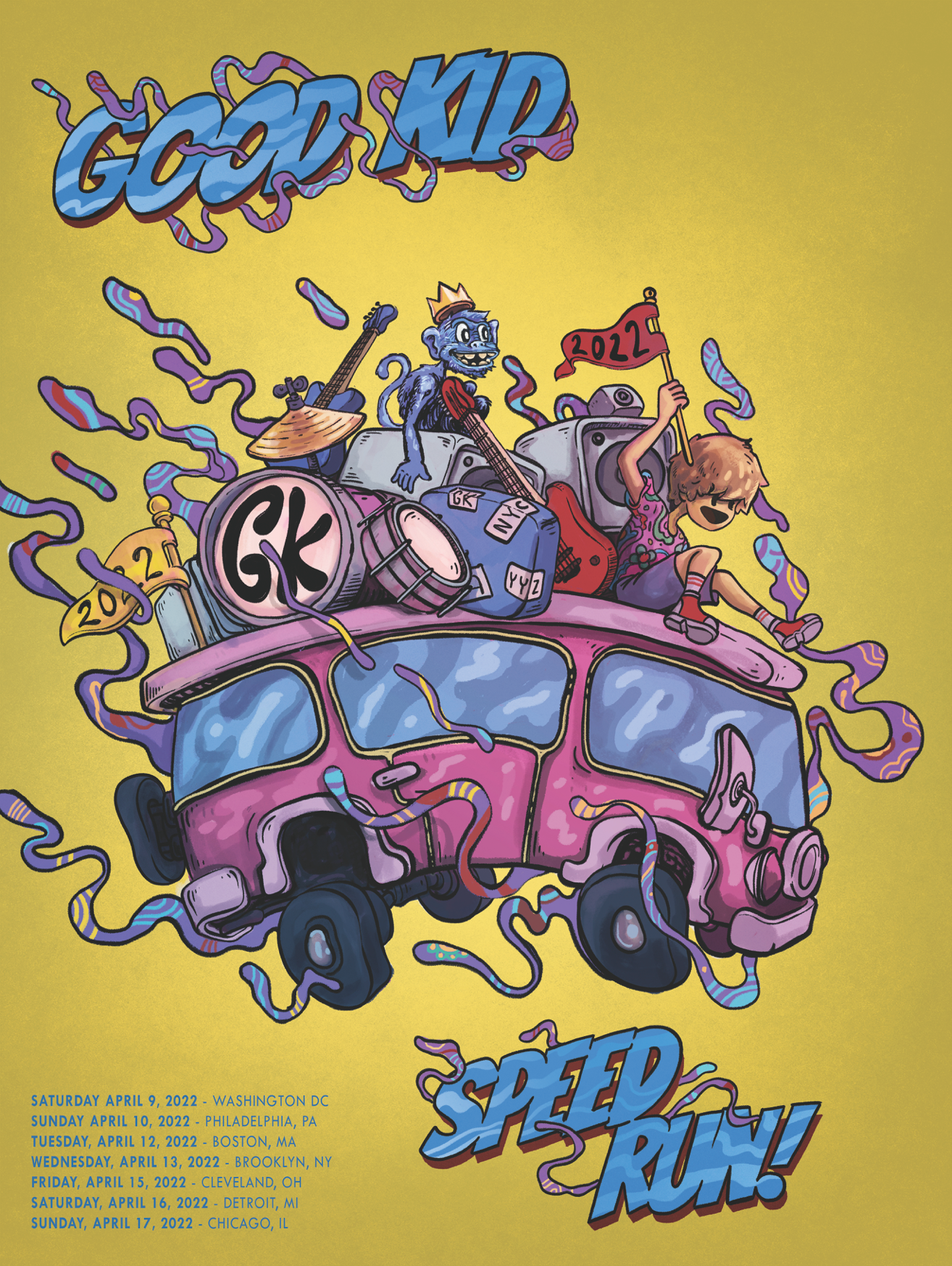 Speed Run Tour Poster Creased – Good Kid