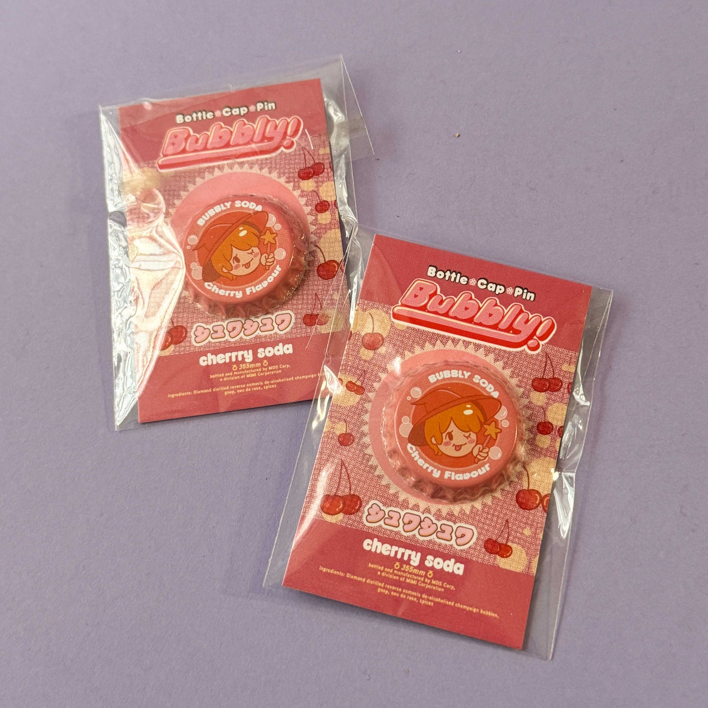 Cherry Bubbly Pin - LAST ONES!